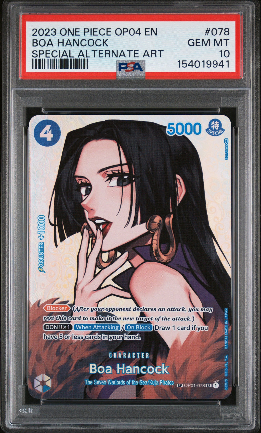 2023 Boa Hancock SP #078 PSA 10 Gem Mint