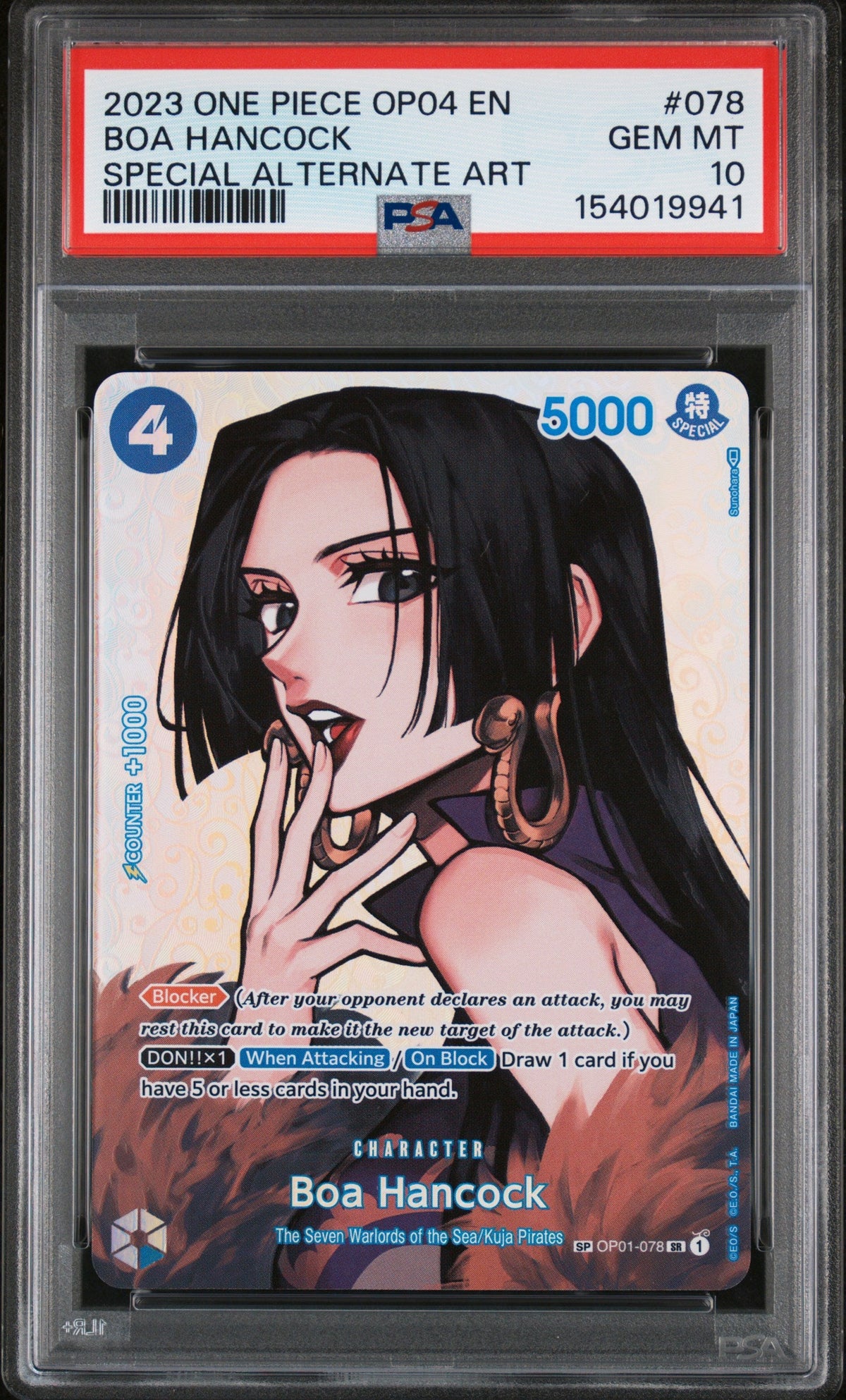 2023 Boa Hancock SP #078 PSA 10 Gem Mint