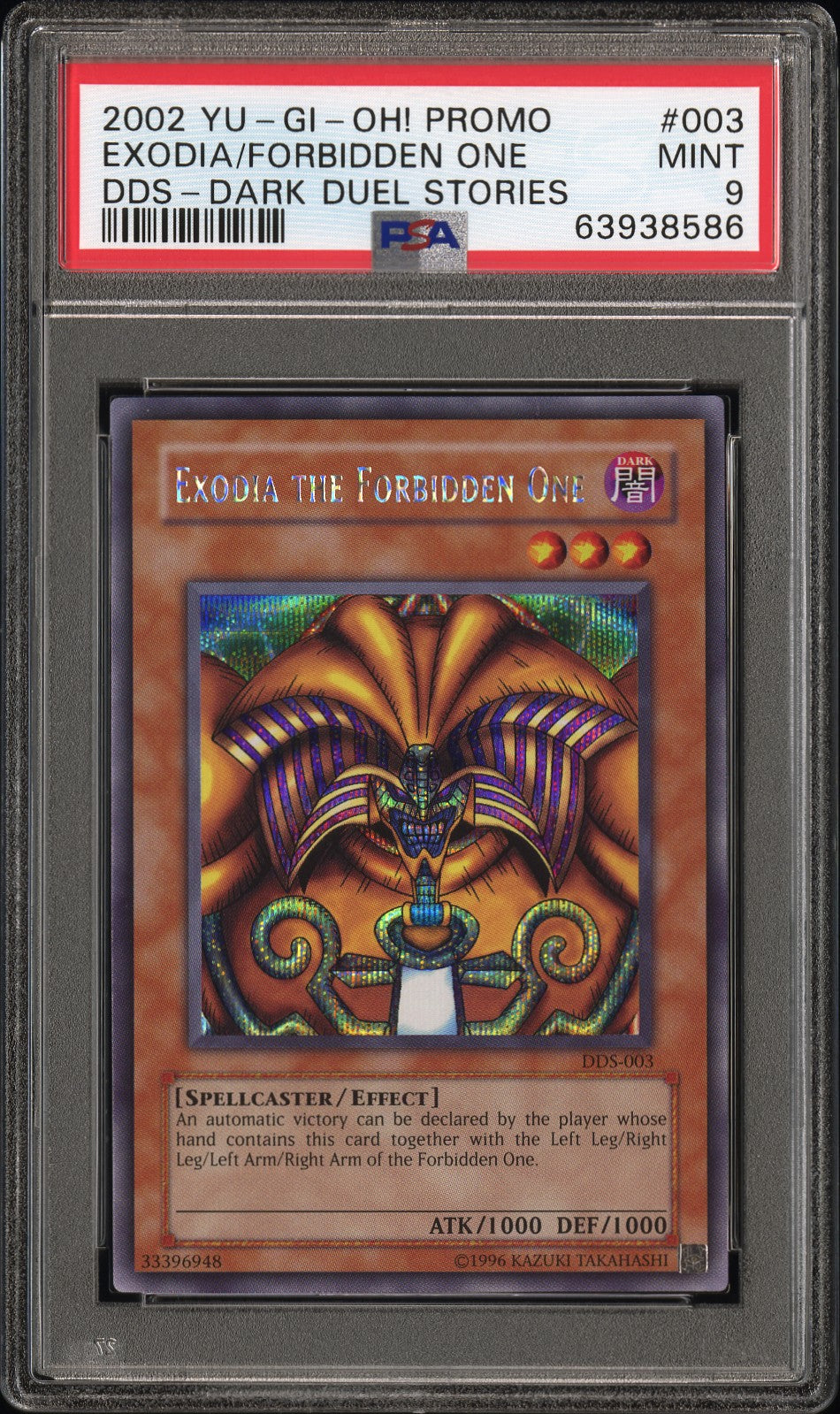 2023 Exodia The Forbidden One - Dark Duel Stories PSA 9 Mint