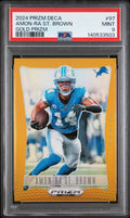 2024 Amon-ra St Brown 2024 Panini Prizm Deca Gold SP 1/10 PSA 9 Mint