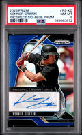 2025 Konnor Griffin RC 2025 Panini Prizm Blue Prospect Rookie Auto SP 10/49 PSA 8 Near Mint-Mint