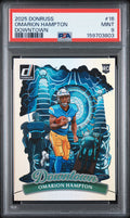 Omarion Hampton RC 2025 Donruss Downtown! Rookie SSP #16 PSA 9
