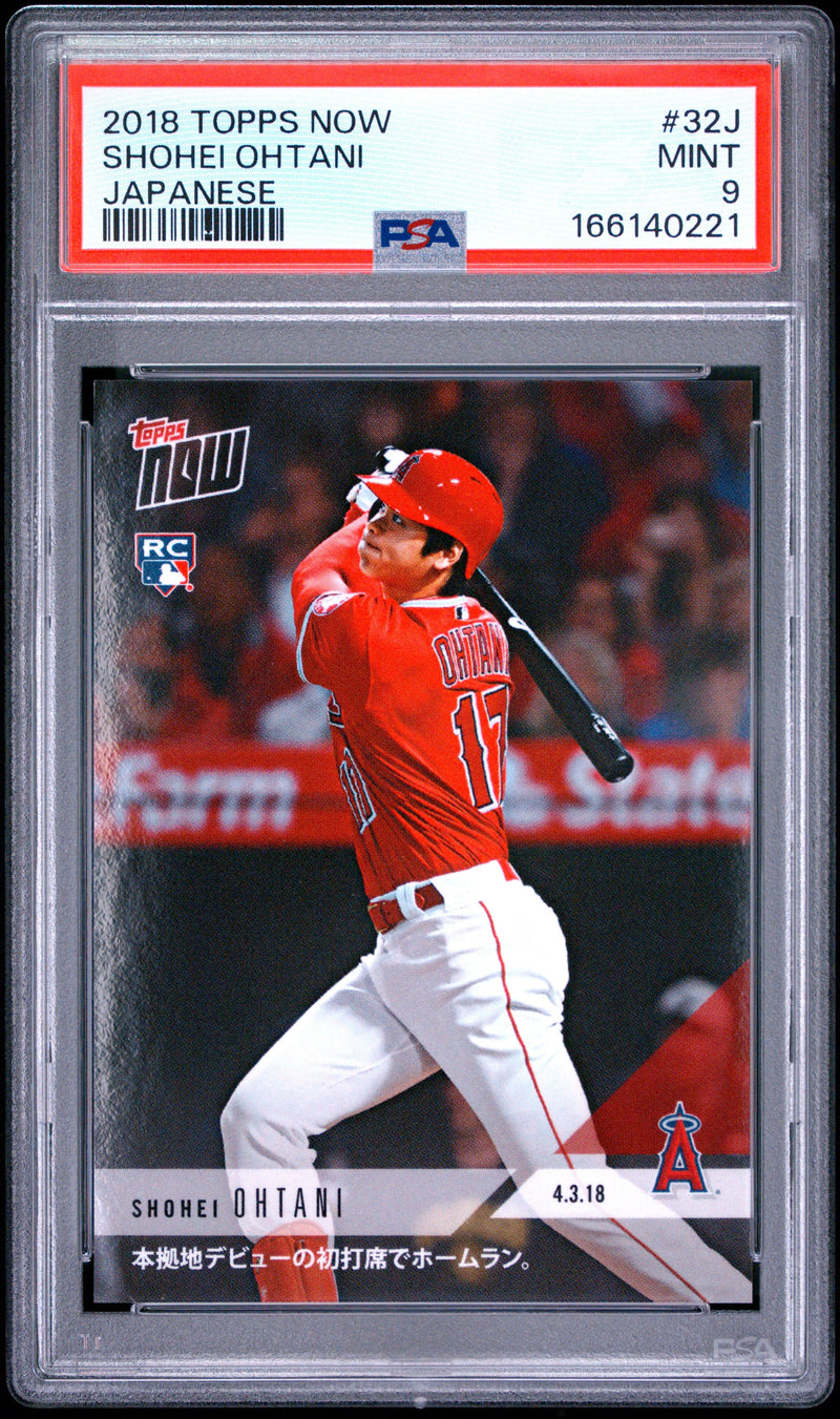 2018 Shohei Ohtani 2018 Topps Now Rookie PSA 9 Mint