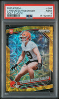 2025 Panini Prizm #384 Carson Schwesinger Gold Choice 9/10 PSA 9 Mint