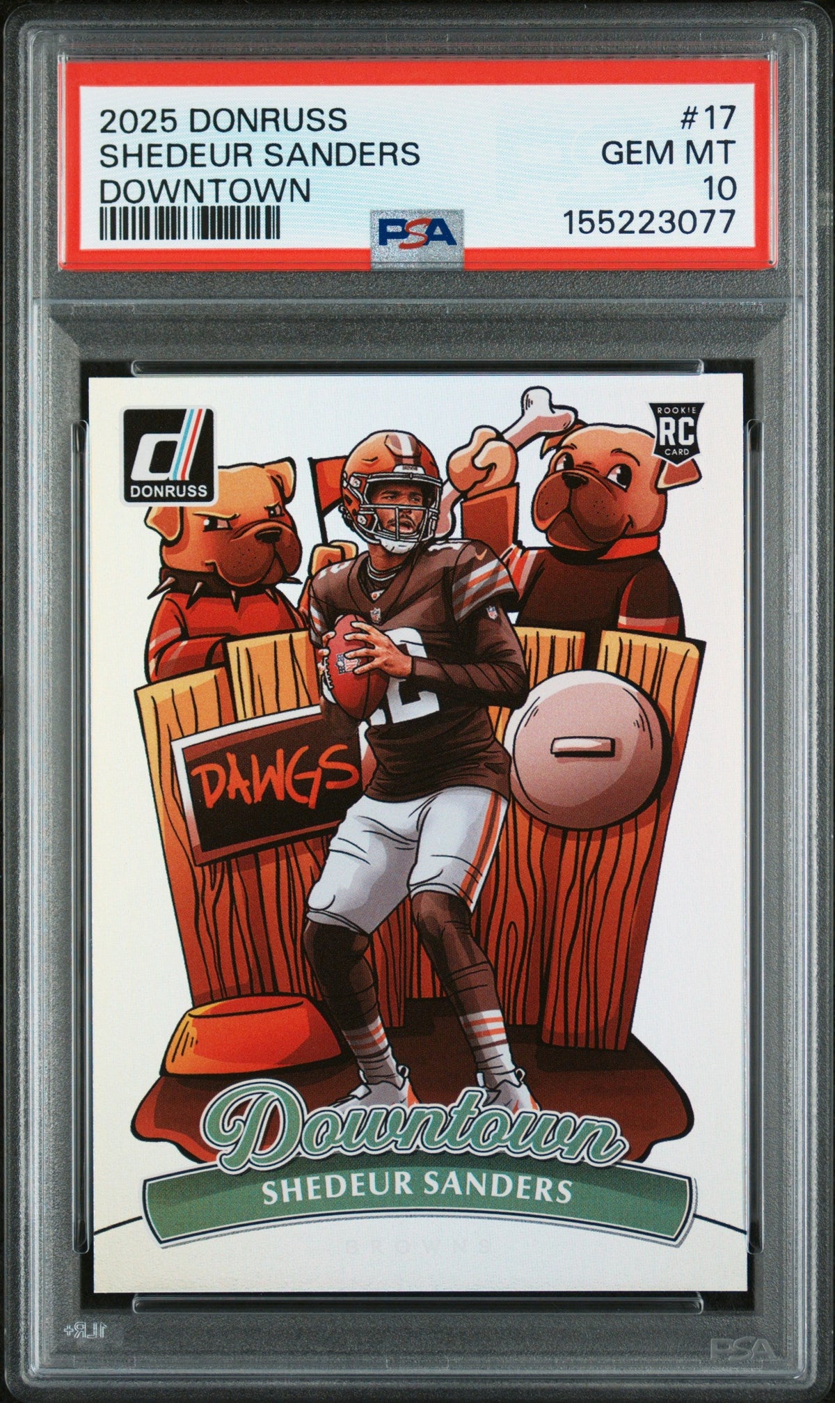 2025 Panini Donruss Downtown #17 Shedeur Sanders PSA 10 Gem Mint