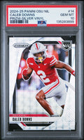 2024 Caleb Downs 2024 Panini The Ohio State University NIL Prizm Prizm-silver Vinyl 3/25 #14 PSA 10 Gem Mint
