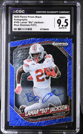 2025 Lamar "bo" Jackson Blue Shimmer FOTL 2025 Prizm Black Autographs 14/15 #168 Auto 10 CGC 9.5 Gem Mint