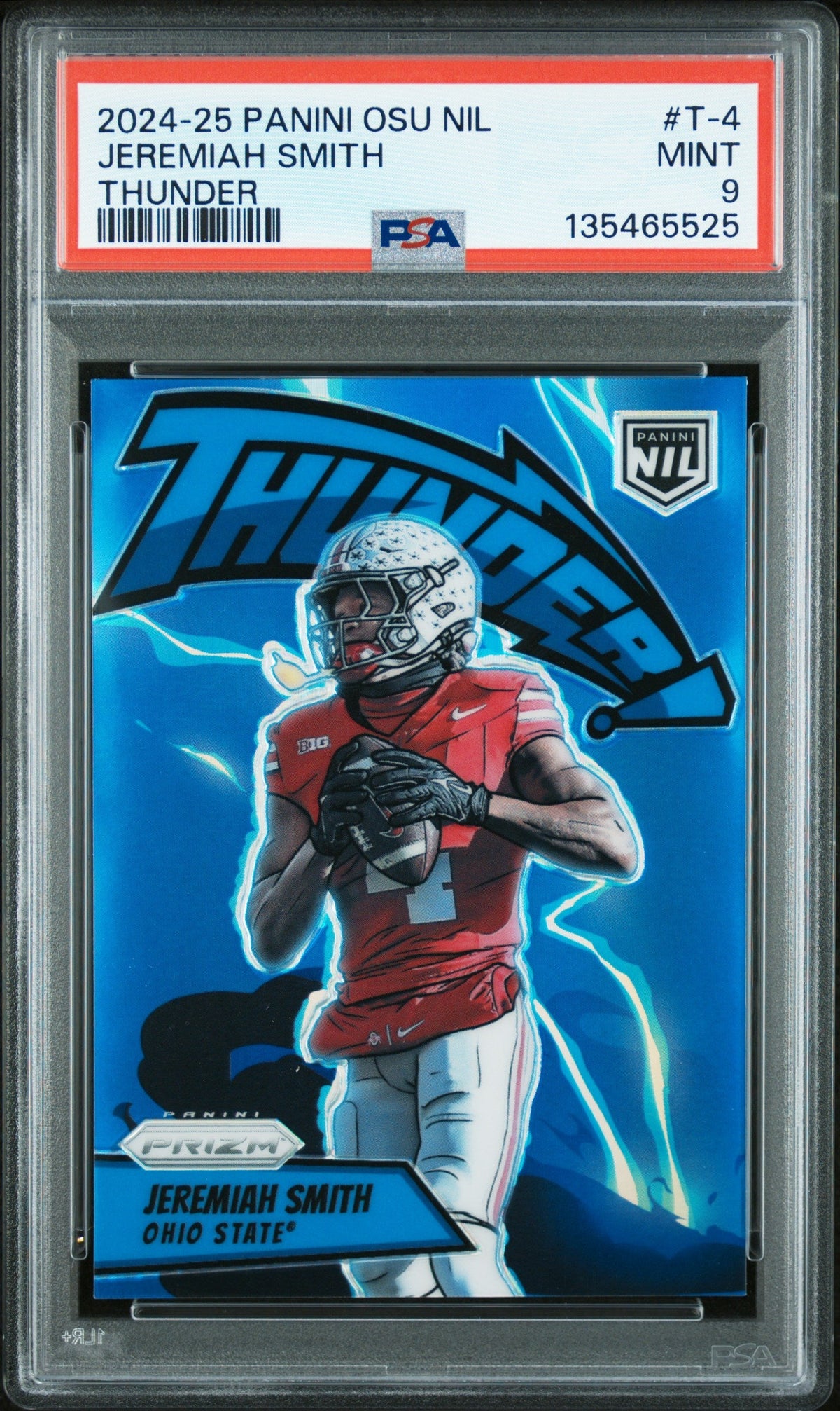 2024 Jeremiah Smith 2024 Panini The Ohio State University NIL Thunder #T-4 PSA 9 Mint