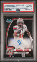 2024 Brandon Inniss 2024 Bowman University Chrome Bowman Chrome Sapphire Prospect Autographs Chrome Prspct Au-black Ref 2/10 #p...