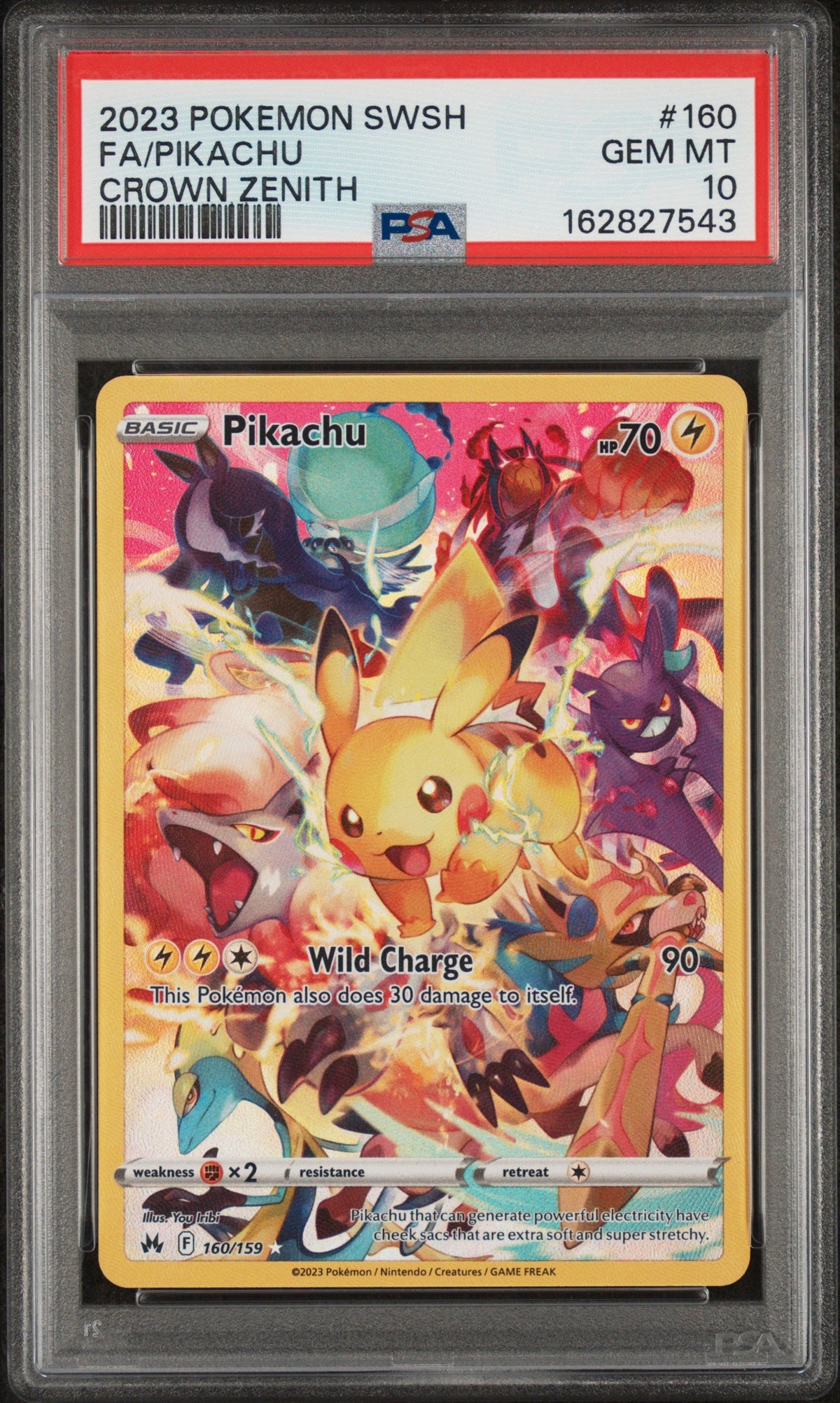 2023 Pikachu #160 [crown Zenith] PSA 10 Gem Mint