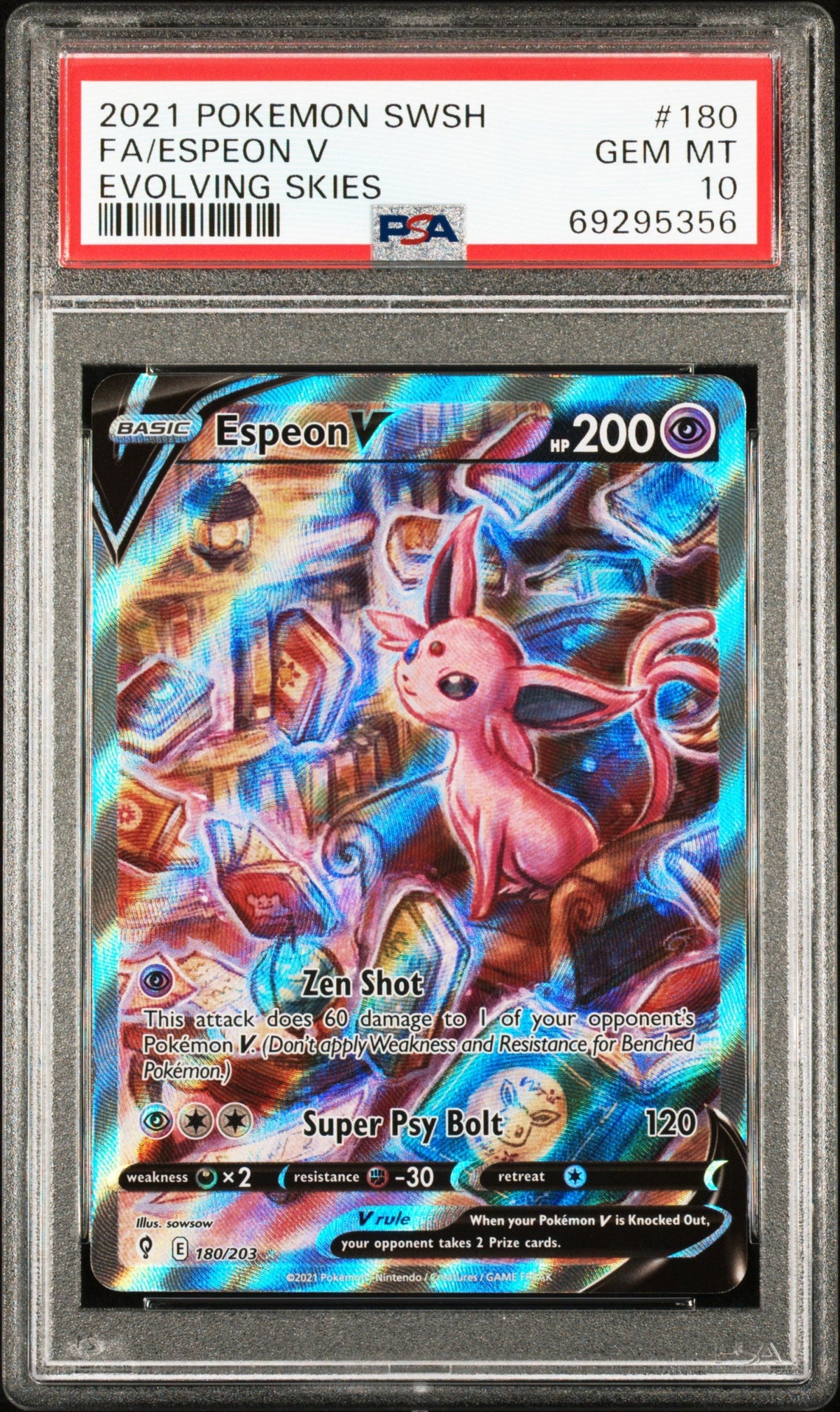 2023 Espeon V (alternate Full Art) [evolving Skies] PSA 10 Gem Mint