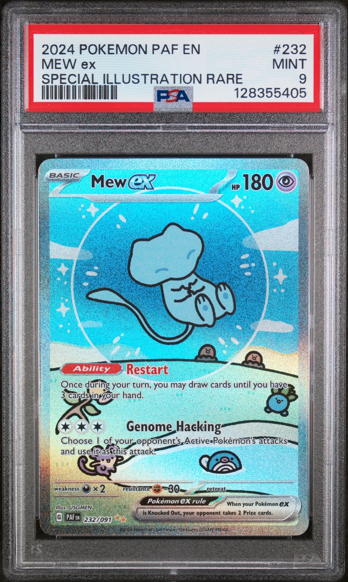 2023 Mew EX (special Illustration Rare) [paldean Fates] PSA 9 Mint