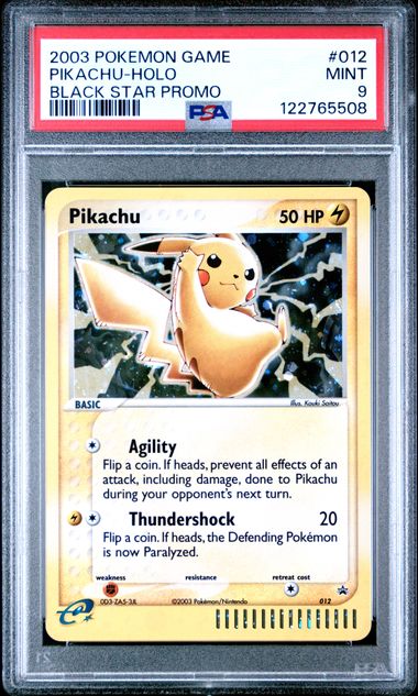 2023 Pikachu #012 [black Star Promo] PSA 9 Mint