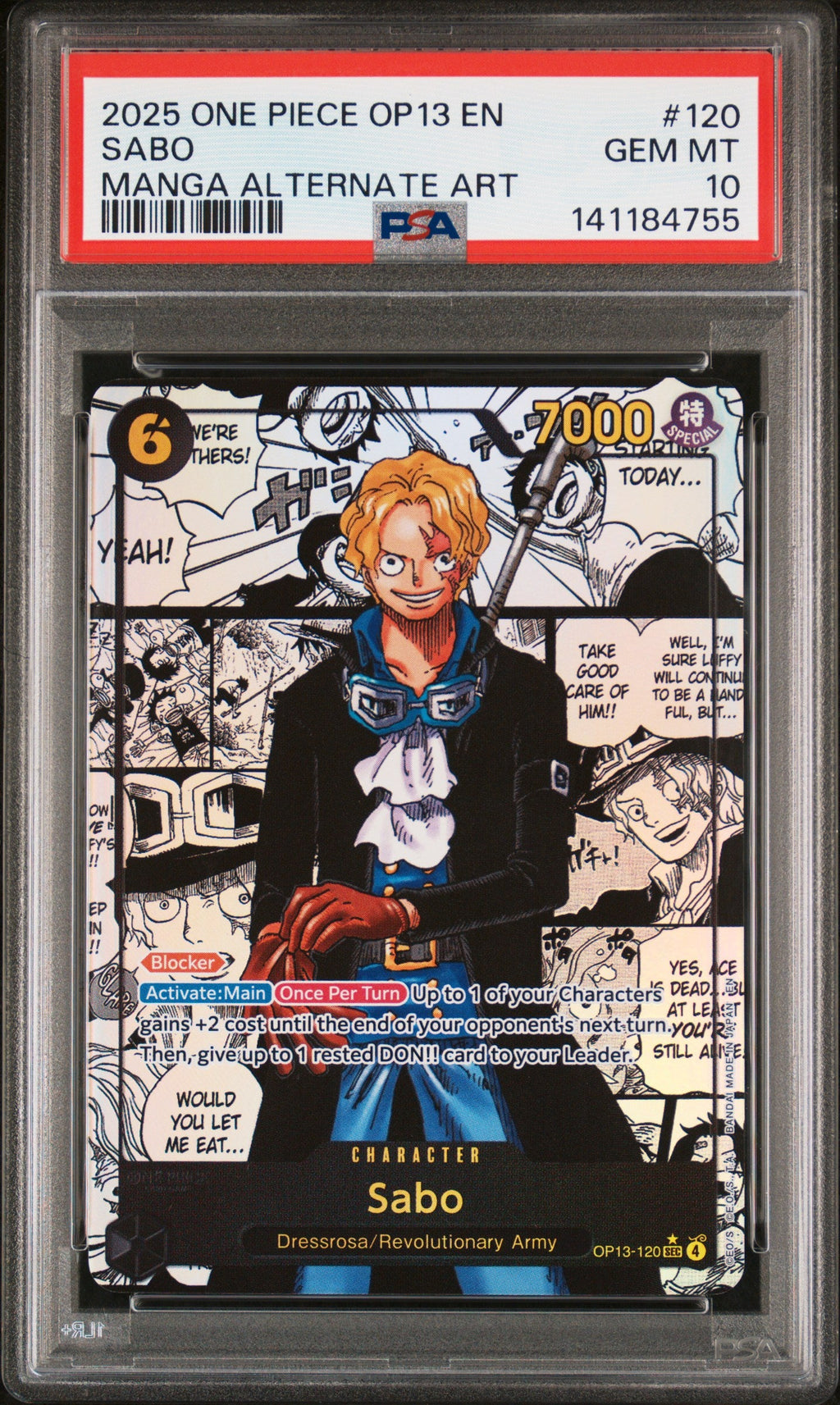 2023 Sabo (manga) [carrying On His Will] PSA 10 Gem Mint