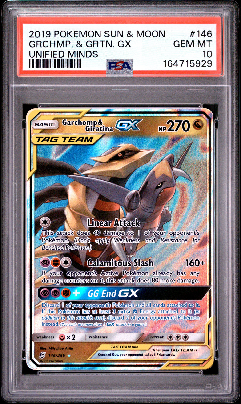 2023 Garchomp & Giratina GX [unified Minds] PSA 10 Gem Mint