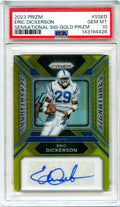 Eric Dickerson 2023 Panini Prizm Gold Sensational Auto SP 3/10 PSA 10